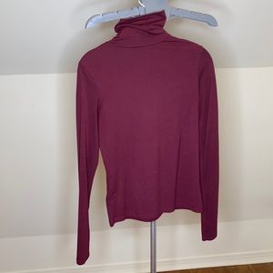 Maroon Turtle Neck Long Sleeve
